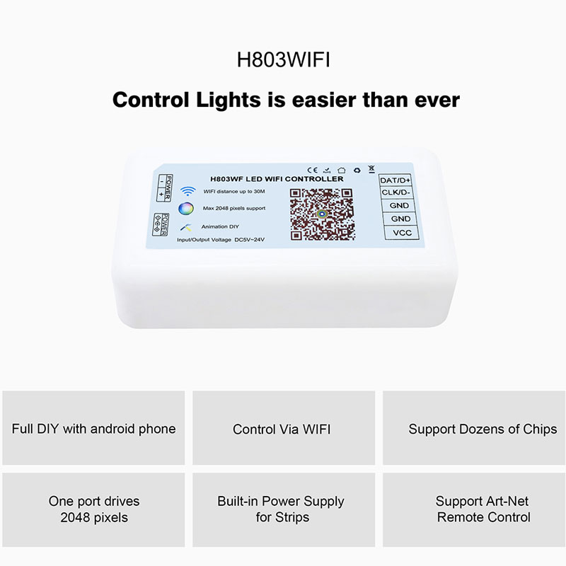 H803WIFI LED Controller via Wifi | Support Madrix